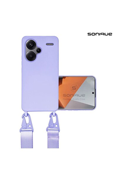 Sonique Θήκη Σιλικόνης με Strap CarryHang Xiaomi Redmi Note 13 Pro Plus 5G Λιλά