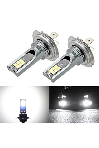 Choice طقم مصابيح ضباب LED بيضاء H7 (قطعتان) بقوة 55 واط، إضاءة فائقة السطوع ...