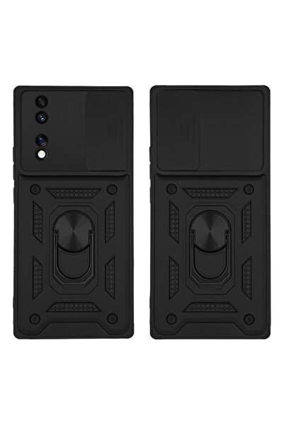 Sonique Θήκη Ring Armor CamPro για Huawei Nova Y70 Μαύρο