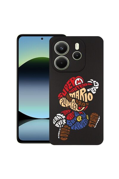 bestcase ¬Æ Husa pentru Xiaomi Redmi Note 14, Calligraphy Super Mario, Slim S...