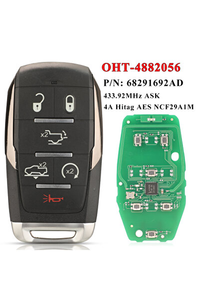Choice4 مفتاح ذكي عن بعد بـ 6 أزرار طراز jingyuqin OHT-4882056 بتردد 433.92 م...