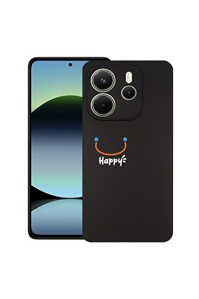 bestcase ¬Æ Husa pentru Xiaomi Redmi Note 14, Be Happy, Slim Silicon 0.8MM, A...