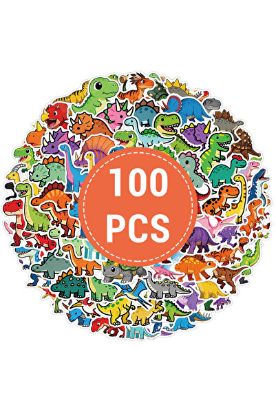 Choice مجموعة ملصقات ديناصورات 100 قطعة - TZ-461، ملصقات حيوانات كرتونية لطيف...