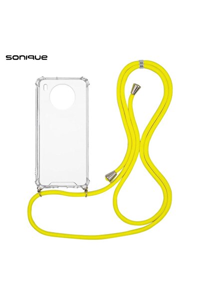 Sonique Θήκη Σιλικόνης με Κορδόνι Armor Clear Honor 50 Lite / Nova 8i Κίτρινο