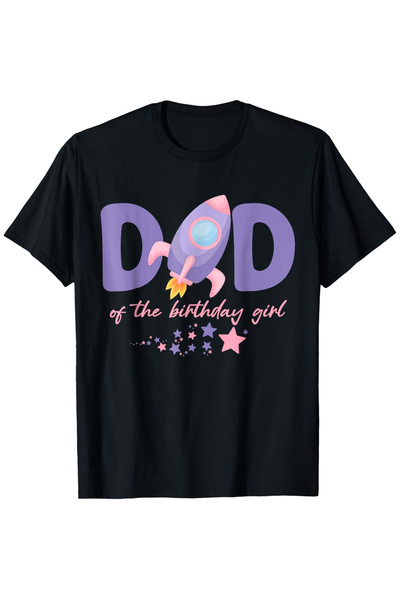 YIO YIO تي شيرت TwoMoons Dad's Birthday Girl Astronaut Family Party