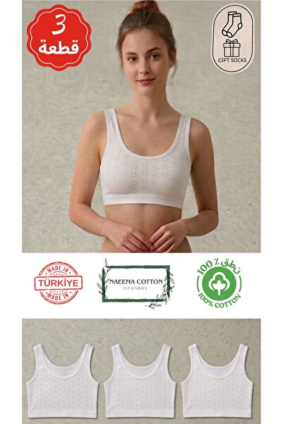 Roft & Pink Naeema Cotton 3-Pack Women's Pure Cotton Underwire Bustier - Ultr...