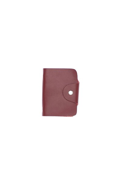 ButicCochet Portcard, din piele naturală, ButicCochet, 10 x 7 cm, Cireș - PR745
