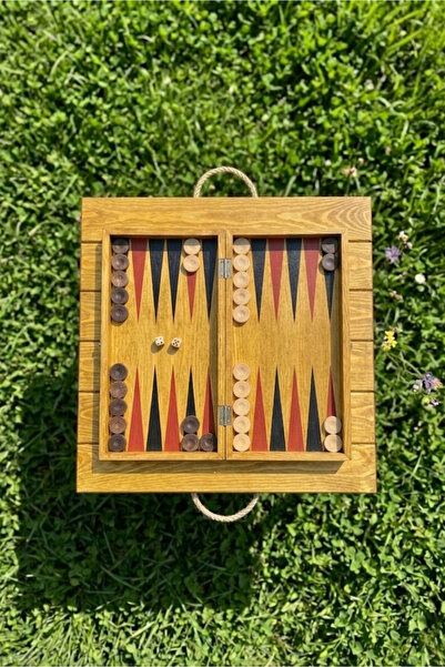 Wooden Factory Katlanabilir Ahşap Tavla Kamp Masası 50x50