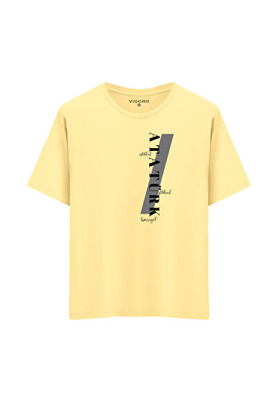 Atatürk Baskılı Oversize %100 Pamuk Unisex T-shirt