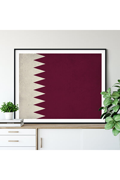 Boomah Accessories ملصق علم دولة قطر مع إطار