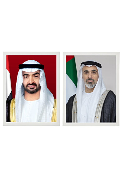 Boomah Accessories لوحة رسمية من قطعتين لشيخ محمد بن زايد النهيان وشيخ خالد ب...