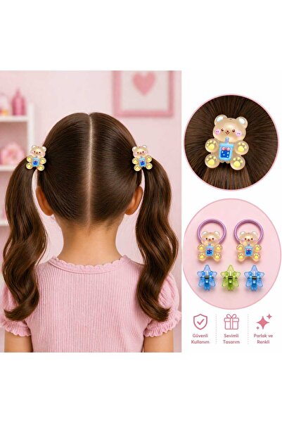 mdm style Figurine drăguțe de ursuleț și iepuraș – Elastic + Cataramă cu înch...