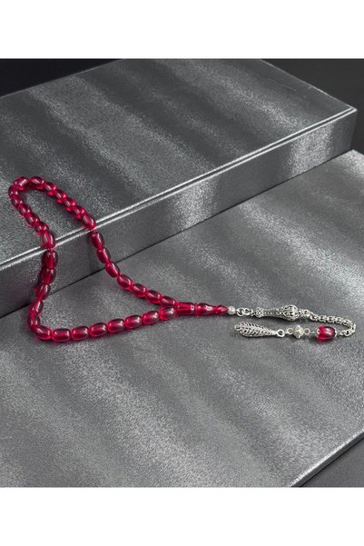 Tesbih-i Hazır Tesbihçilik Flame Red Fire Amber Special Design Tassel