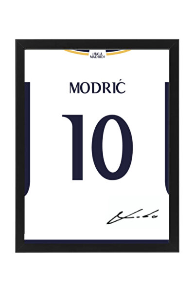 Boomah Accessories Luka Mudric Real Madrid 2023-24 Autographed Jersey Poster ...