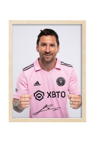 Boomah Accessories Messi Inter Miami CF Autographed Poster with Frame 30x40cm