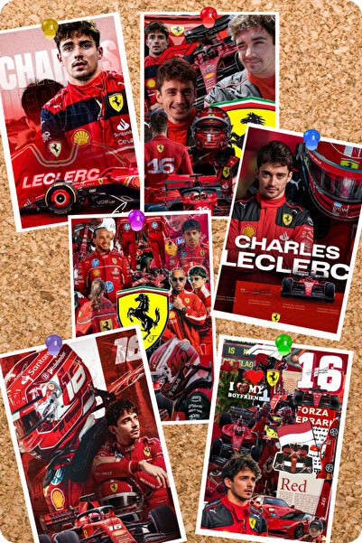 GameBulance Charles Leclerc F1 Themed 6 Piece Board Card Set |   Ferrari Form...