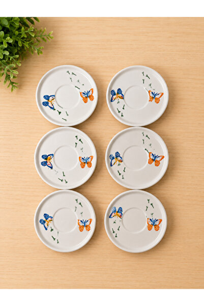 Yasvera Ceramics 6’lı Bahar desen Çay Tabağı