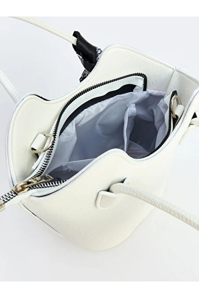 LC Waikiki Women's Shoulder Bag with White Scarf Detail