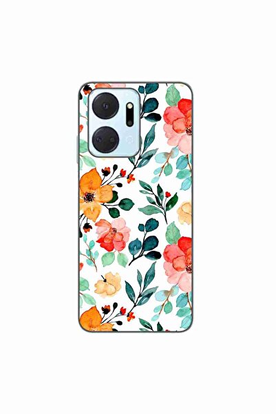 OEM Husa compatibila cu Honor X7a Silicon Gel Tpu Model Painted Flowers
