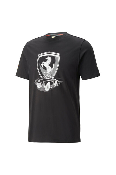 Puma Men Scuderia Ferrari Race Big Shield Tonal Tee - Black