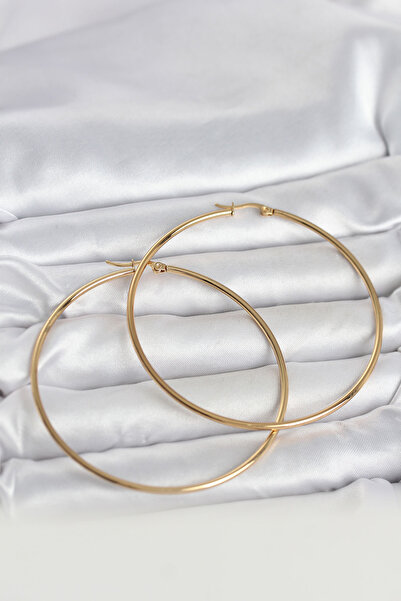 northcity n 316L Steel Gold Color 70 mm Women's Hoop Earrings 5886 - for Dail...
