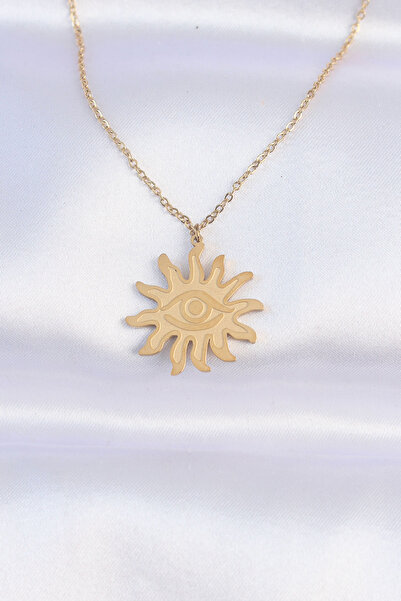 northcity n 316L Steel Gold Color Eye Sun Design Necklace 5886 - Rustproof an...
