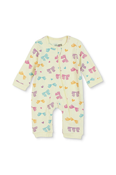 ebebek Hello Baby HelloBaby Kız Bebek Tulum Çiçek Baskılı Fermuarlı Bisiklet ...