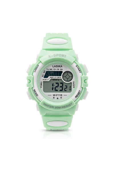 Lasika Ceas pentru copii, Electronic, 3 ATM, Lasika, Verde, LSK38