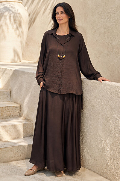 Ceremony Lingerie Dress Cupra Set with Wooden Necklace and Accessories Tunic ...