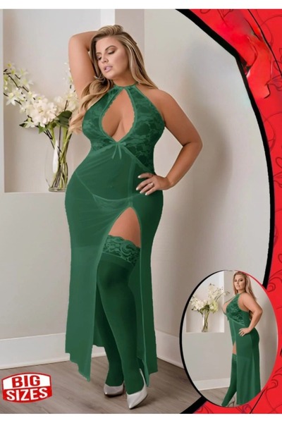 Nice Model قميص نوم طويل لانجري مودرن شيفون بيبي طدول طقم