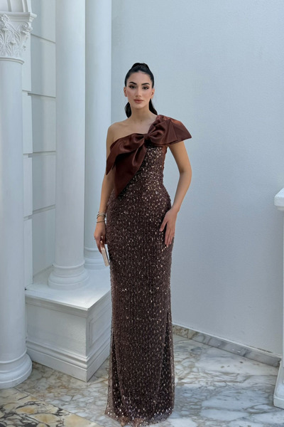 Sindimoda Aleda Fiyonk Detay Payetli Abiye 1096