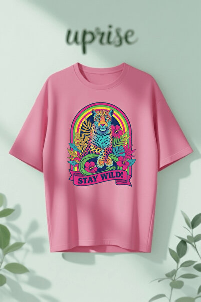 Vordevia Stay Wild Printed Cotton Oversize T-Shirt