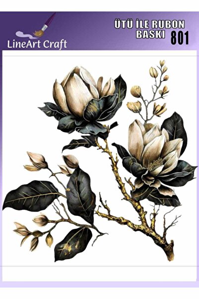 LİNEART Iron-On Rubon Transfer Printing for Wood & Fabric Transfer No:Rb801-3...