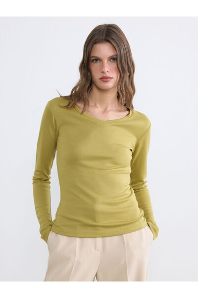 LC Waikiki Nevavm V-Neck Women's Bodysuit with a Difference