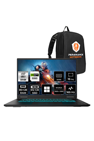 Gigabyte Gaming A16 i7 13620H RTX5060 8GB 80GB RAM 512GB SSD 16" FHD+ 165Hz W...