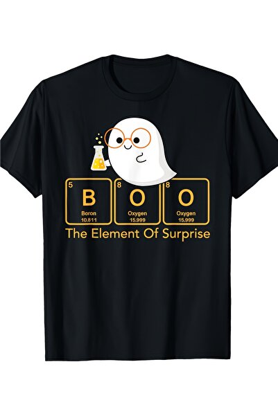 Blueno YO تي شيرت رجالي مطبوع عليه عبارة "Boo" عن العناصر الكيميائية