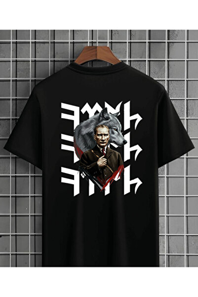MODEL Mustafa Kemal Atatürk baskılı t-shirt