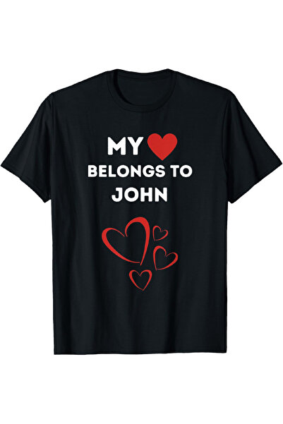 Chic Bloom Men's "My Heart Belongs to John" T-shirt