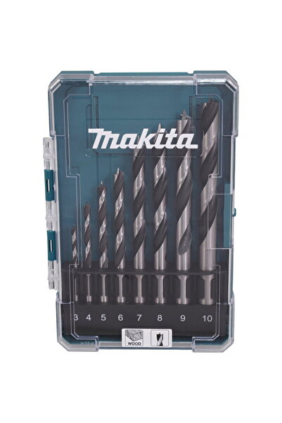 Makita D-77257 Wood twist drill bit set, 8 pieces