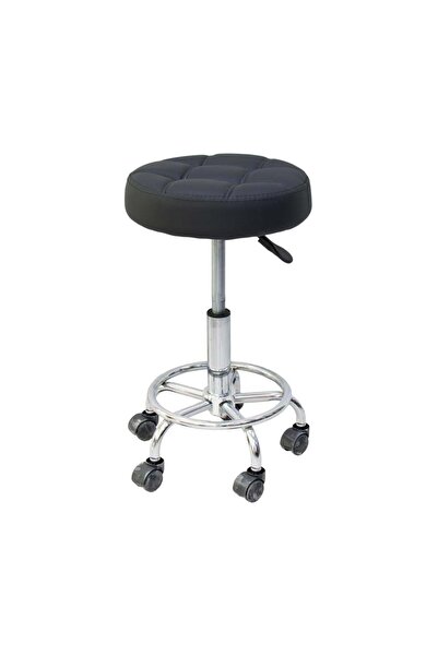 Globalstar Black Round Stool Chair - Model W-B043