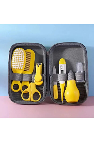 LOOFI Baby Nail Care Kit - 8 in 1 Grooming Set with Case - Yellow