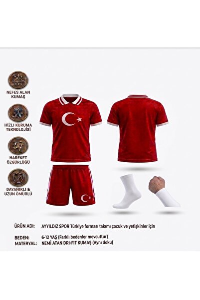 tahaspor Türkiye Çocuk forması Takımı y04 Yakalı Özel Tasarım Kırmızı Beyaz 4...