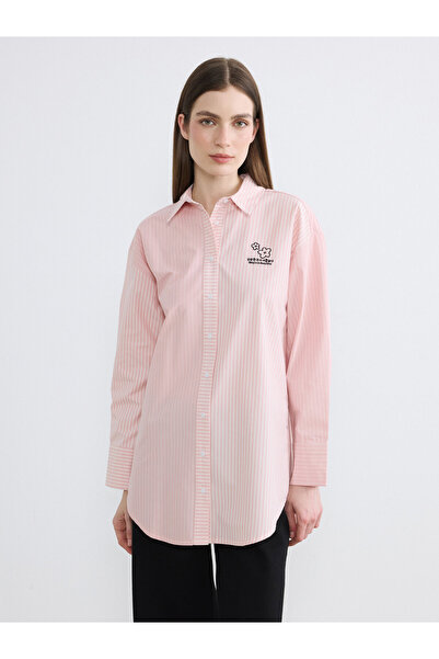 LC Waikiki Embroidered Detailed Striped Women's Shirt Tunic