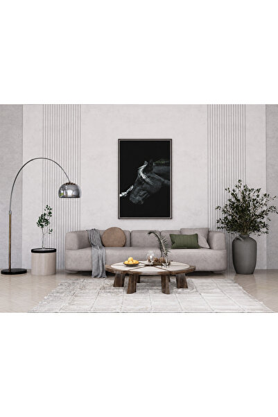 Ghaith Store The Majestic Black Horse Canvas Art - Luxurious Wall Decor for H...