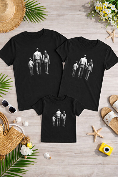 LORVEX Tricou supradimensionat pentru familie, mamă, tată, copil, 100% bumbac...