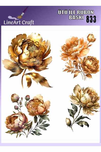 LİNEART Iron-On Rubon Transfer Printing for Wood & Fabric Transfer No:Rb833-3...