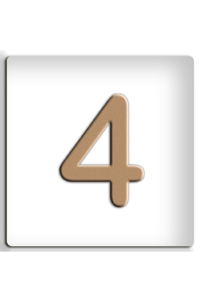 Demiraslan Ticaret 4.2 cm Metal Altın Sarı Renk Kapı Numarası - Kendinden Yap...