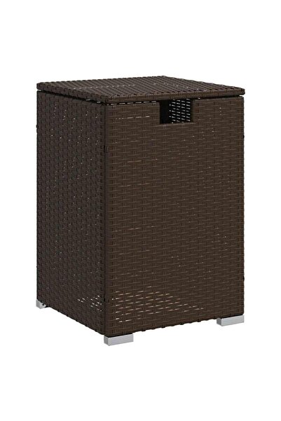 vidaxl Brown propane tank cover mask table 40x40x60 cm polyrattan