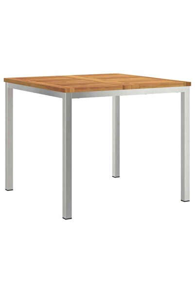 vidaxl Brown Dining Table 90 x 90 x 75 cm Solid Acacia Wood