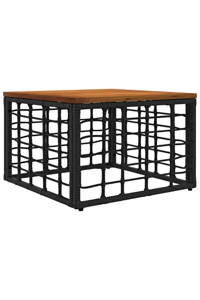 vidaxl Garden Table Black and 55 x 55 x 37 cm